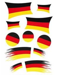 Zeige Details für HERMA Classic Tattoo Sticker "Deutschland Fahnen" Bild von HERMA Classic Tattoo Sticker "Deutschland Fahnen"