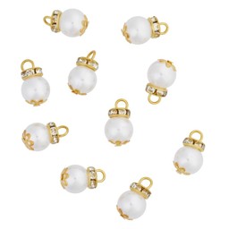 Zeige Details für HOBBYFUN Miniatur Christbaumkugeln weiss Bild von HOBBYFUN Miniatur Christbaumkugeln weiss