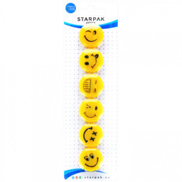 Zeige Details für 6er Set Magnete Emoticons gelb Bild von 6er Set Magnete Emoticons gelb