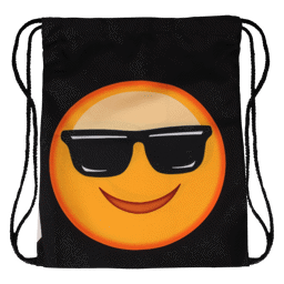 Zeige Details für Gymbag Gymsac Design lachender Smiley mit Sonnenbrille Bild von Gymbag Gymsac Design lachender Smiley mit Sonnenbrille