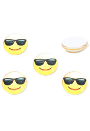 Zeige Details für Glas Klebesteine/Cabochons rund mit Smiley Print Bild von Glas Klebesteine/Cabochons rund mit Smiley Print