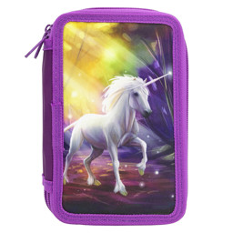 Zeige Details für IDENA Schüleretui Triple Einhorn Bild von IDENA Schüleretui Triple Einhorn