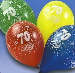 Zeige Details für Luftballons mit Druck "70"
 Bild von Luftballons mit Druck "70"