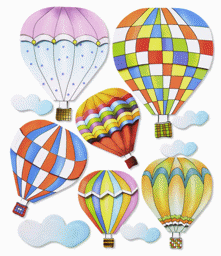 Zeige Details für 3D Sticker XXL "Ballonfahrt I" Bild von 3D Sticker XXL "Ballonfahrt I"