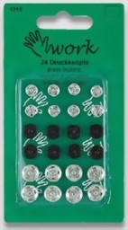 Zeige Details für 24 Metall-Druckknöpfe "Handwork-Serie"
 Bild von 24 Metall-Druckknöpfe "Handwork-Serie"