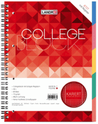 Zeige Details für LANDRÉ Register-Collegeblock "COLLEGE" DIN A4 Bild von LANDRÉ Register-Collegeblock "COLLEGE" DIN A4