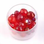 Zeige Details für Glasschliffperlen-Mix rot
 Bild von Glasschliffperlen-Mix rot