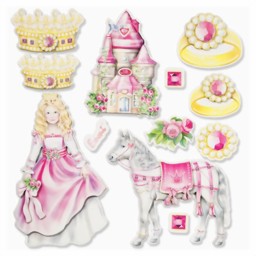 Zeige Details für 3D Sticker XXL "Prinzessin II" Bild von 3D Sticker XXL "Prinzessin II"