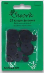 Zeige Details für Knöpfe-Sortiment schwarz "Handwork-Serie"
 Bild von Knöpfe-Sortiment schwarz "Handwork-Serie"