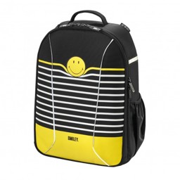 Zeige Details für HERLITZ Schulrucksack airgo Smiley B&Y Stripes Bild von HERLITZ Schulrucksack airgo Smiley B&Y Stripes