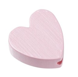 Zeige Details für Schnulli-Holzperle Herz rosé Bild von Schnulli-Holzperle Herz rosé