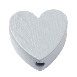 Zeige Details für Schnulli-Holzperle Herz grau Bild von Schnulli-Holzperle Herz grau