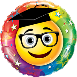 Zeige Details für Folienballon Smiley Graduate 18in/45cm Bild von Folienballon Smiley Graduate 18in/45cm