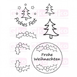Zeige Details für Stempel Clear "Frohes Fest 3" Bild von Stempel Clear "Frohes Fest 3"