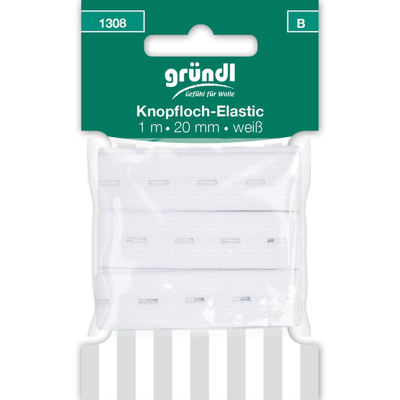 Bild von GRÜNDL Knopfloch-Elastikband 20 mm 