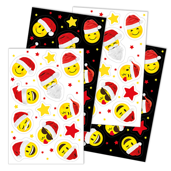 Bild von BRAUN + COMPANY Weihnachtssticker X-mas Smileys 