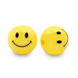 Bild von  10 mm Perlen Smiley gelb