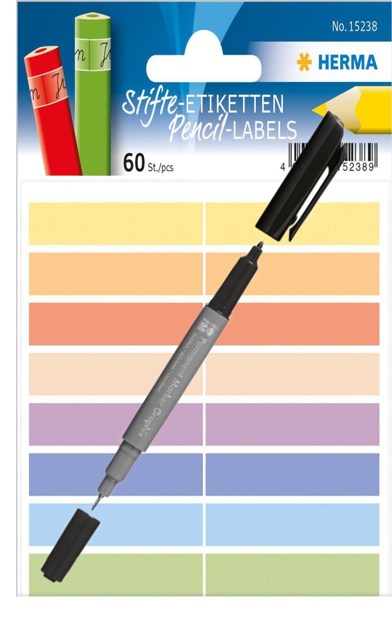 Bild von Set mit HERMA Stift-Etiketten + Permanentmarker 