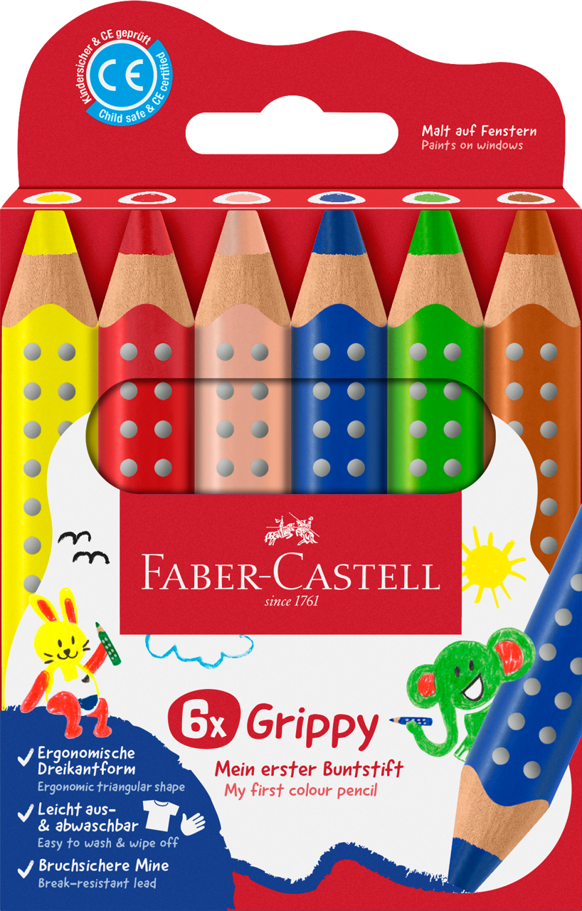 Bild von FABER CASTELL Buntstift Grippy, 6er Set