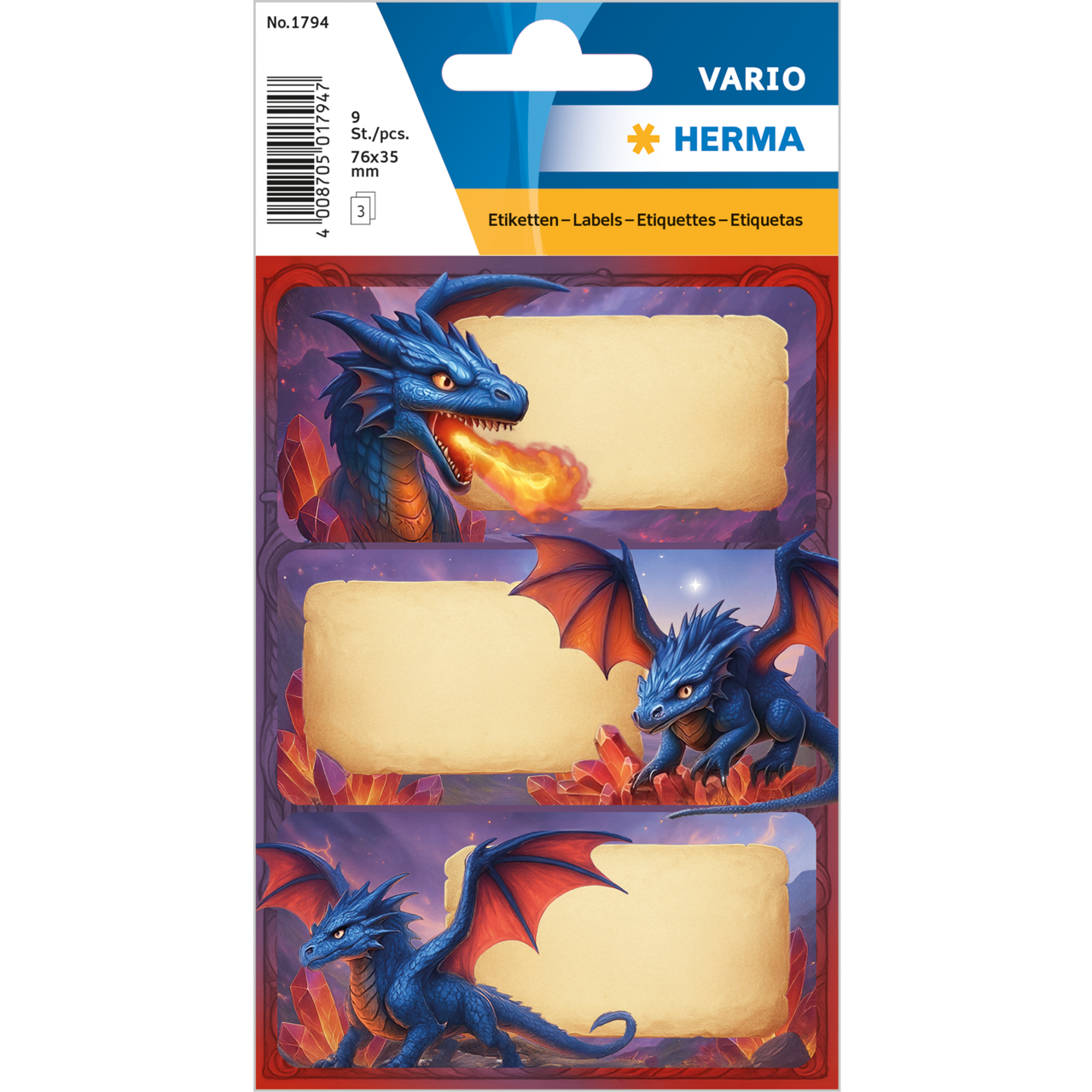 Bild von HERMA Schuletiketten VARIO  Dragon