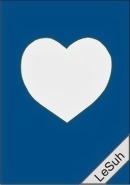 Bild von 5 Passepartoutkarten "Herz" dkl.-blau 10,5 x 15 cm
