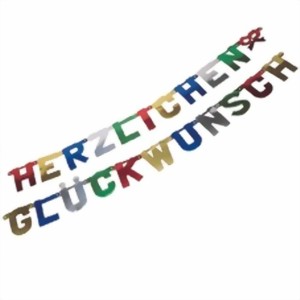 Bild von Grußkette "Herzlichen Glückwunsch"
