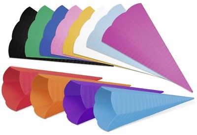 Bild von Schultüten-Zuschnitte uni aus 3D-Wellpappe