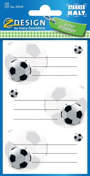 Bild von Buchetiketten Motiv "Fußball"