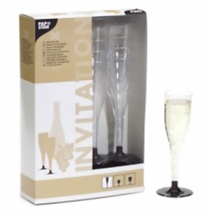 Bild von 20 Stiel-Gläser für Sekt  0,1 l,  glasklar