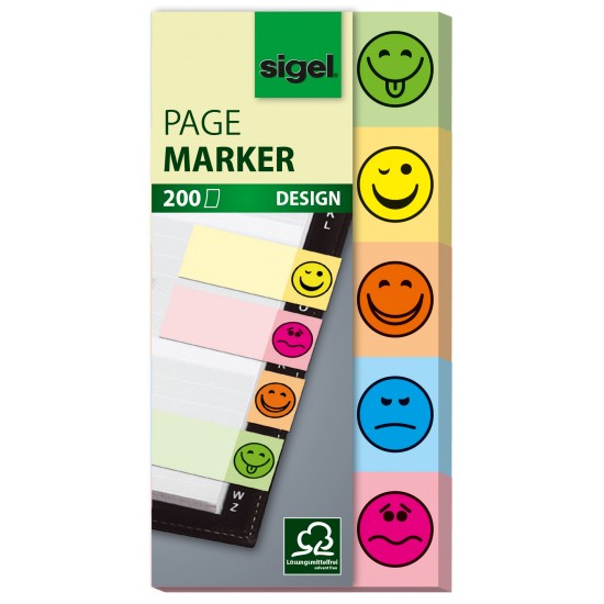 Bild von sigel Haftmarker Papier Smile