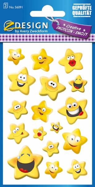 Bild von AVERY ZWECKFORM Sticker "Emoticon Stern"