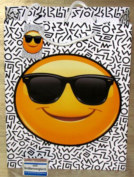 Bild von Geschenktüte mit lachenden Smiley