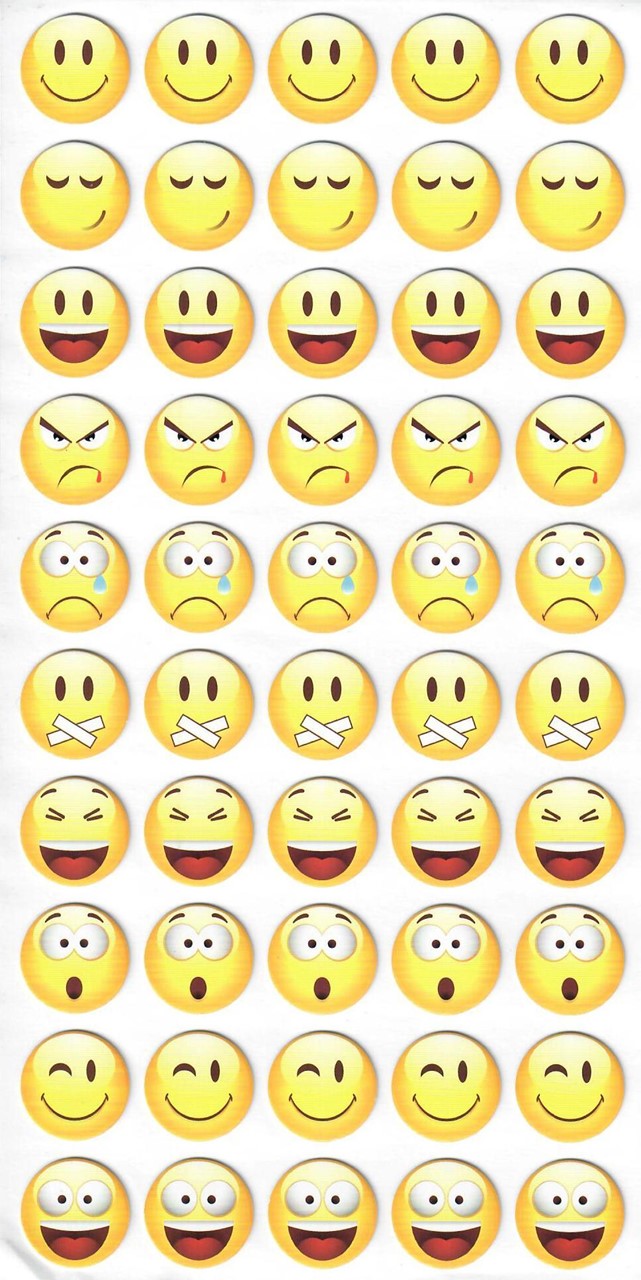 Bild von Smiley-Stickerbogen "Motiv I"